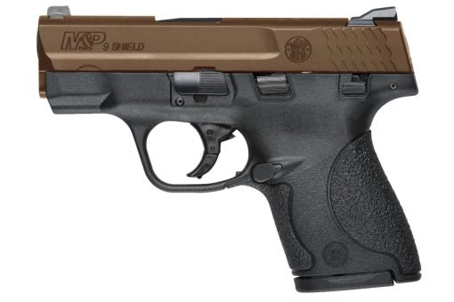 Smith & Wesson M&P9 Shield 9mm Centerfire Pistol with Thumb Safety and Bronze Cerakote Slide